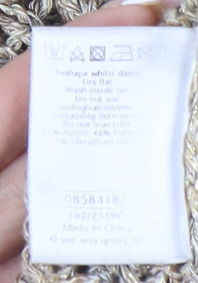 Womens UK Size 10 Marks and Spencer Beige Cardigan Jumper