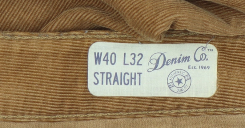 Denim Co Men's Brown Corduroy Trousers Size 40