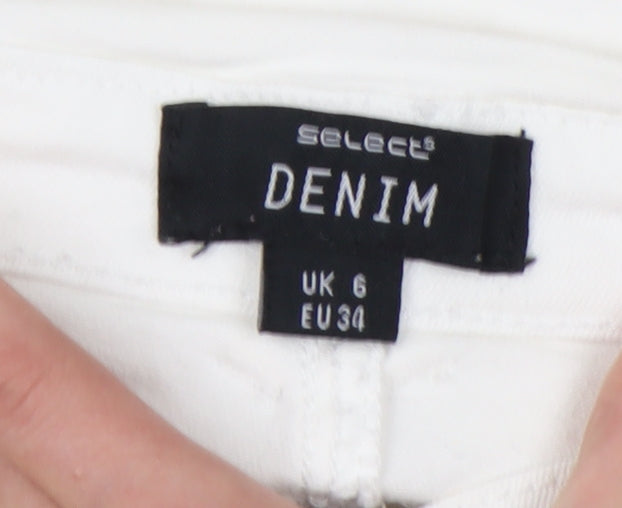 Select Women's White Dungaree in Denim Size 6