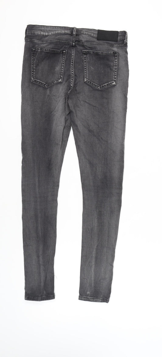 Wåven Women's Grey Mid-Rise Denim Jeans Size 12