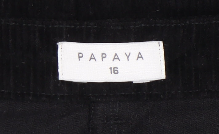 Papaya Black Corduroy Women's Skirt Size 16