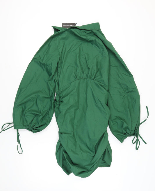 PrettyLittleThing Women's Green Dress, Size 8