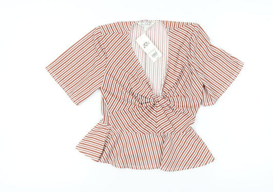 Womens UK Size 8 Miss Selfridge Multicoloured Wrap Blouse