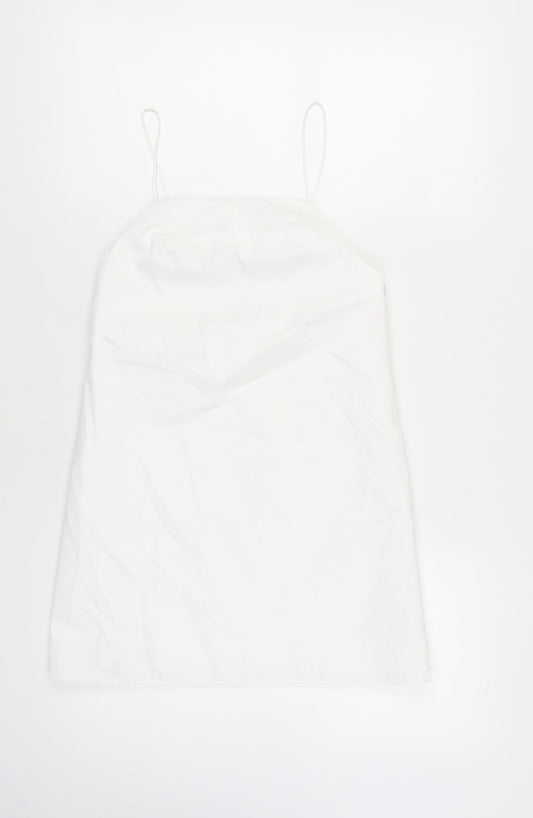 Additional front view of Zara Women's White XS Slip Dress