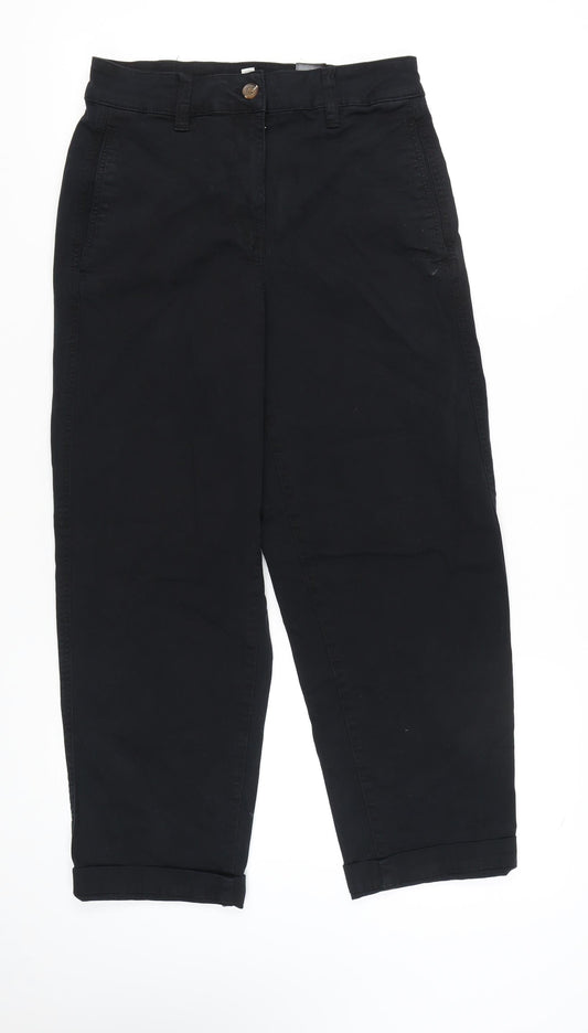 Womens UK Size 12 H&M Regular Fit Chino Black Trousers