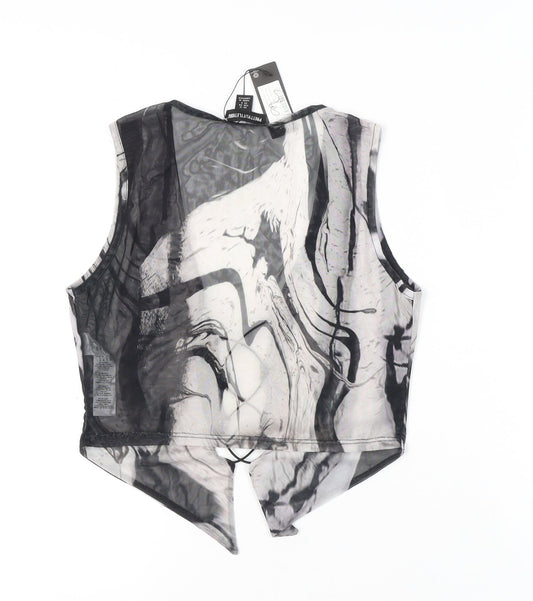 PrettyLittleThing Women's Multicoloured Cropped Blouse 12