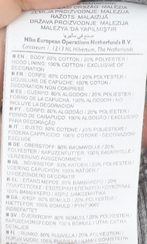 Nike Women's Grey Pullover Hoodie, Size L, Casual