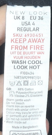 New Look Women's Black Skinny Jeans Size 8