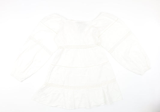 Boohoo Women's White Off Shoulder Dress Size 12