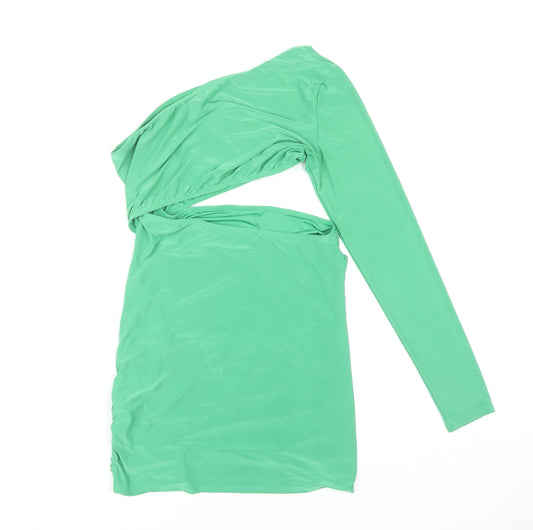 PrettyLittleThing Women's Green Bodycon Dress, Size 12