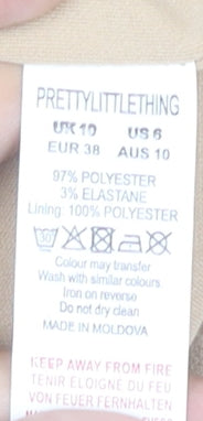 PrettyLittleThing Women's Beige Bodysuit Size 10