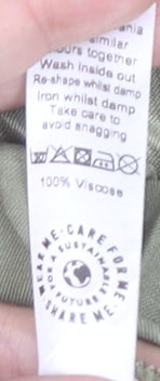 Brand and care label for George Women's Green Satin Camisole Tank Top, size 12