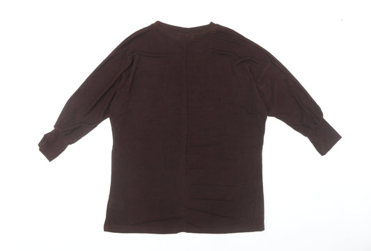 Blue Vanilla Women's Brown Rhinestone Top M/L