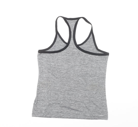 Adidas Women's Grey Racerback Tank, Size S, Athletic Fit