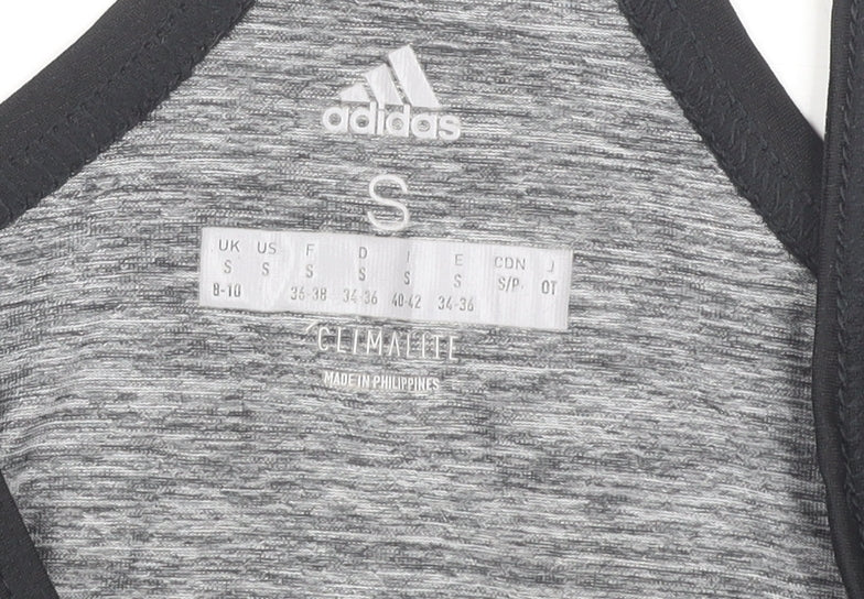 Adidas Women's Grey Racerback Tank, Size S, Athletic Fit