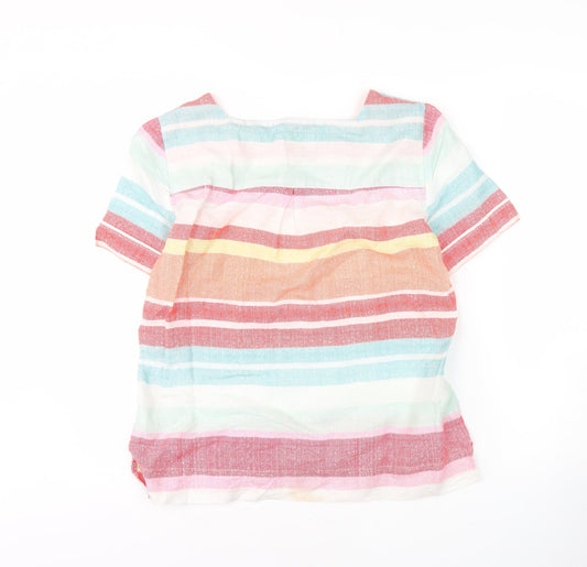 John Lewis Women's Multicoloured Linen Blouse