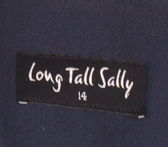 Brand and care label for Long Tall Sally Women's Blue Blazer, size 14, Tall