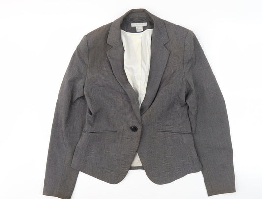 Womens UK Size 10 H&M Regular Grey Blazer