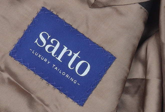 Sarto Men's Brown Wool Suit Jacket M Single-Breasted