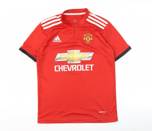 Adidas Boys Red Football Jersey Size 164