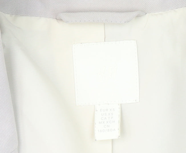 H&M Women's White XS Blazer Regular Fit