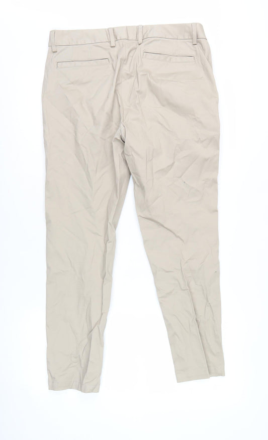 River Island Men's Beige Chino Trousers, Slim Fit, Size M