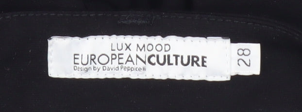 European Culture Women's Black Straight Trousers Size 10