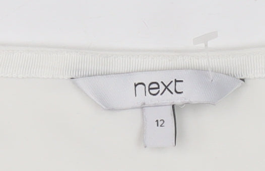 Womens UK Size 12 NEXT White Basic Tank