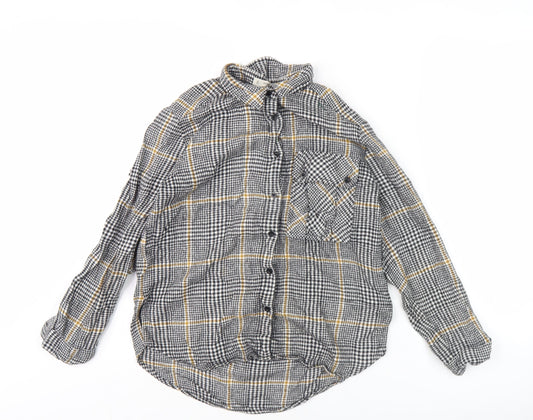 Womens UK Size S Mango Multicoloured Basic Button-Up