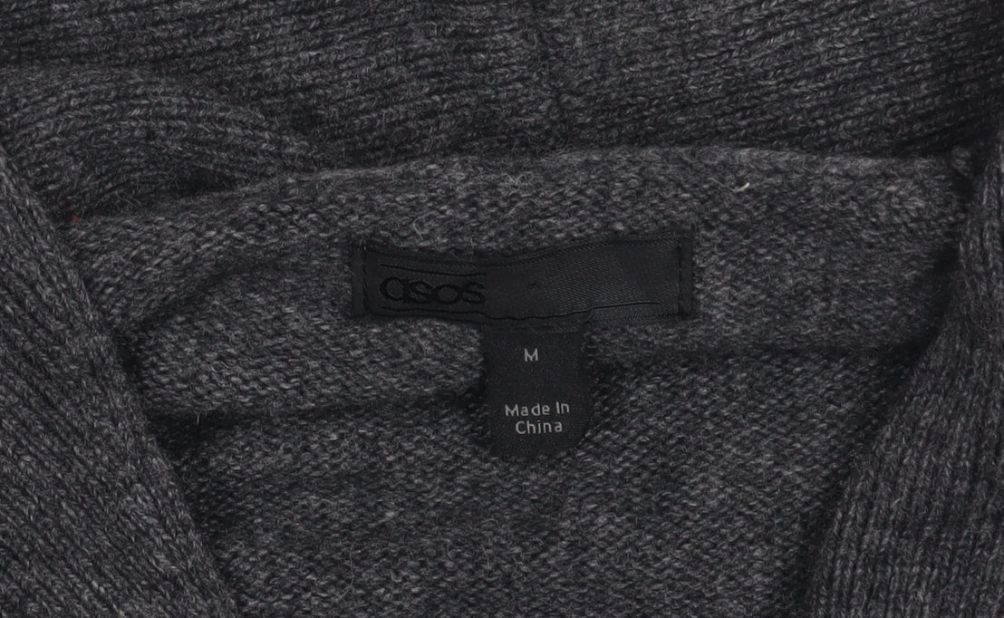 ASOS Men's Grey Wool Cardigan M, Button Down