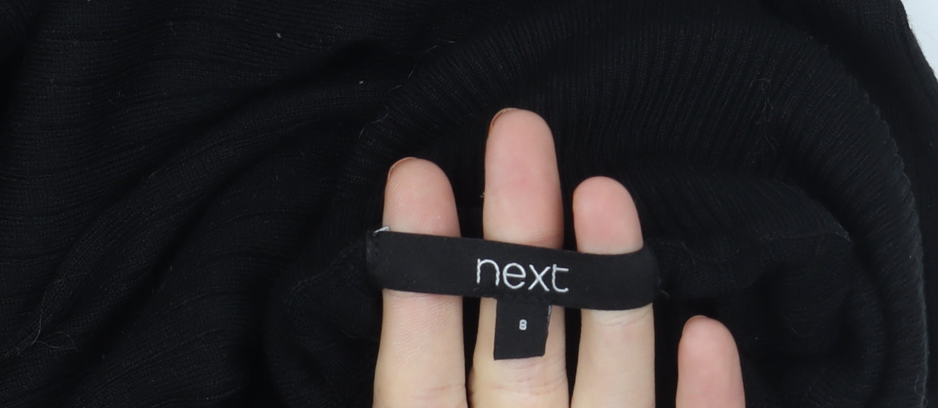 Next Women's Black High Neck Sheath Dress Size 8