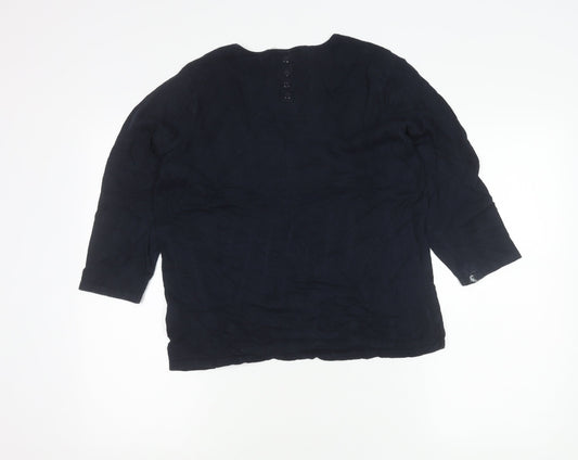 Womens UK Size 14 NEXT Blue Basic Blouse