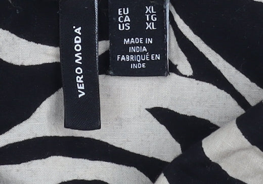 Womens UK Size XL VERO MODA Black Basic Button-Up