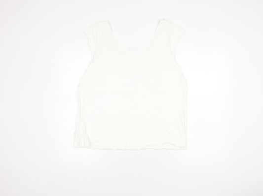 Womens UK Size 22 Marks and Spencer White Basic Tank