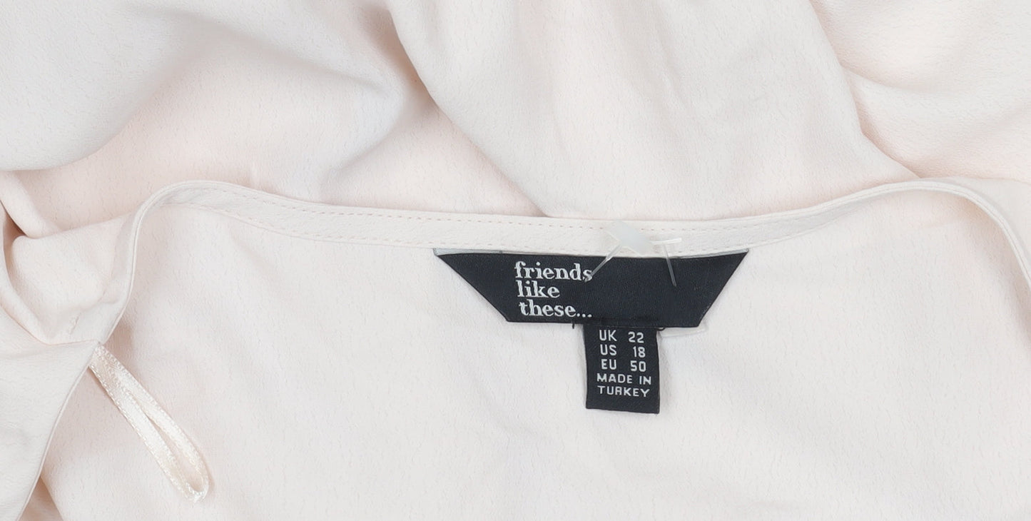 Womens UK Size 22 Friends Like These Pink Basic Blouse