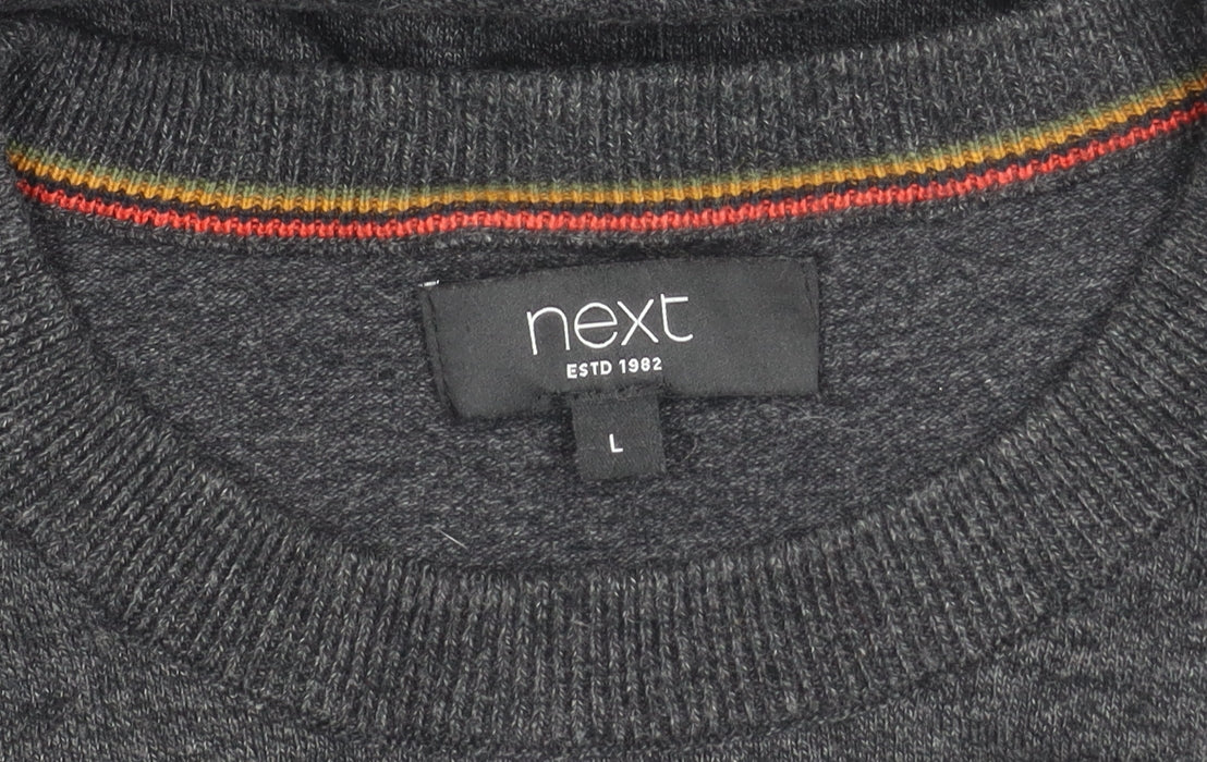 Next Men's L Grey Cotton Pullover Jumper