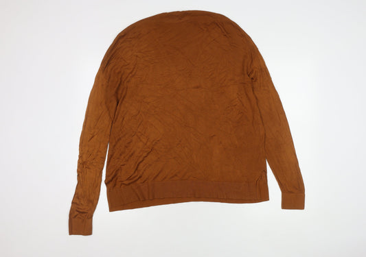 H&M Men's Brown Pullover Jumper, L, Crew Neck