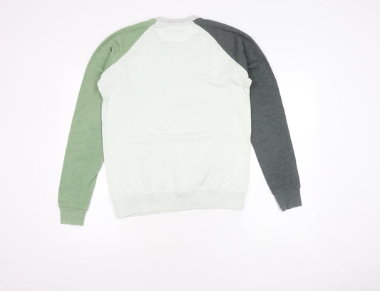 Pull & Bear Men's Multicoloured Pullover Jumper, S