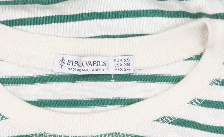 Womens UK Size XS Stradivarius Multicoloured Basic T-Shirt