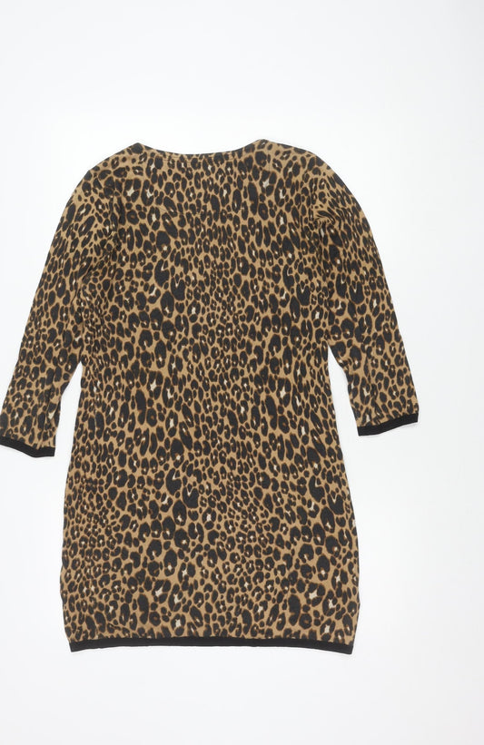 Next Women's Brown Animal Print Dress Size 10