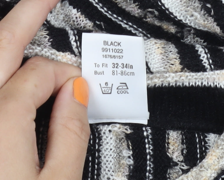 Womens UK Size 10 BHS Black Pullover Jumper