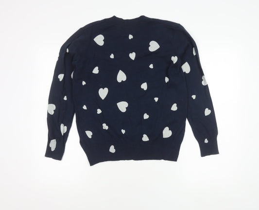 Womens UK Size S Marks and Spencer Blue Pullover Jumper