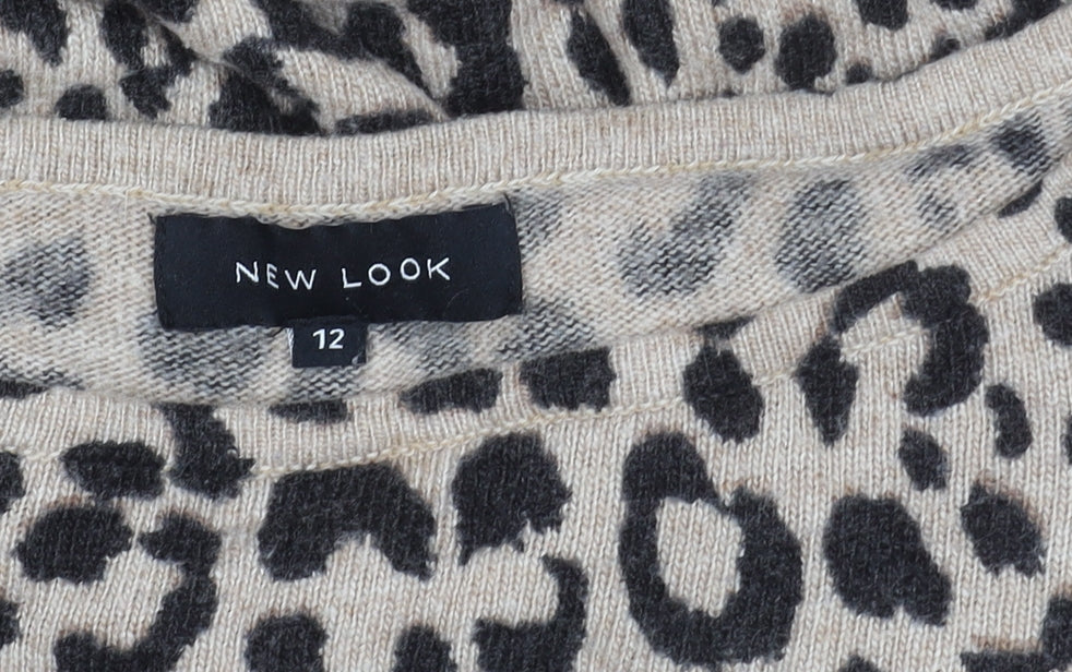 Womens UK Size 12 New Look Beige Pullover Jumper