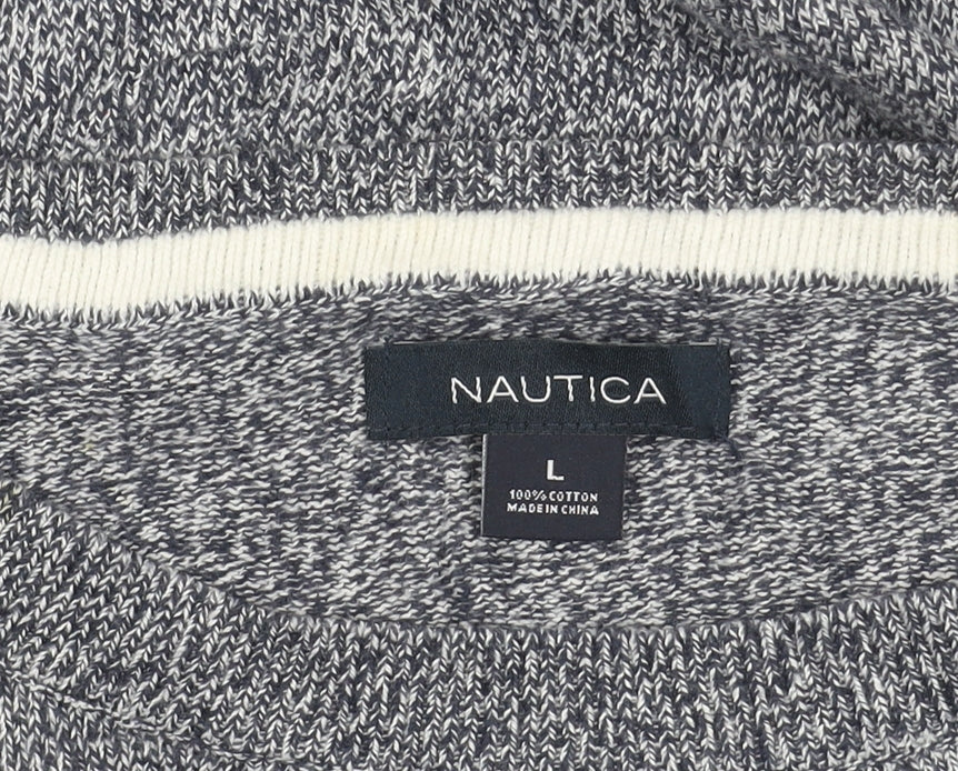 Womens UK Size L Nautica Blue Pullover Jumper