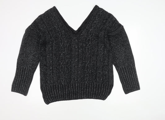 Womens UK Size 10 Topshop Black Pullover Jumper