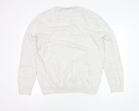 Marks and Spencer Men's Grey XL Cotton Pullover Jumper