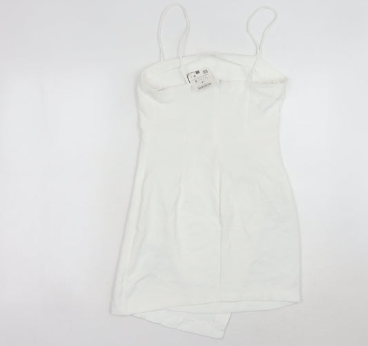 Zara Women's White Slip Dress, Size 8, Summer Party