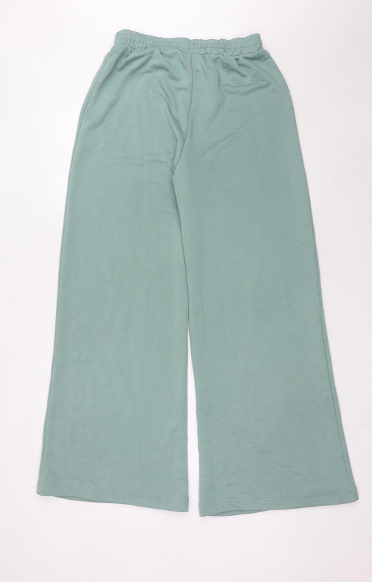 Stradivarius Women's Green Wide-Leg Trousers M