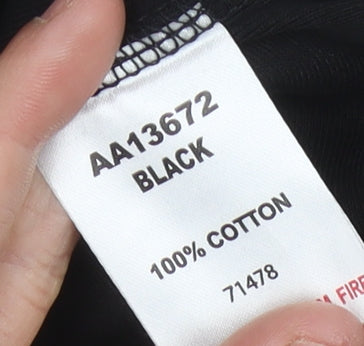 Mens UK Size M Cotton Traders Black T-Shirt