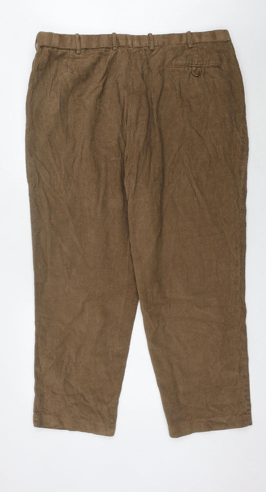 Pegasus Men's Brown Corduroy Trousers Size 46